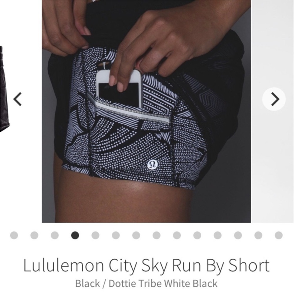 Lululemon Athletica Black Athletic Shorts Lightweight Design